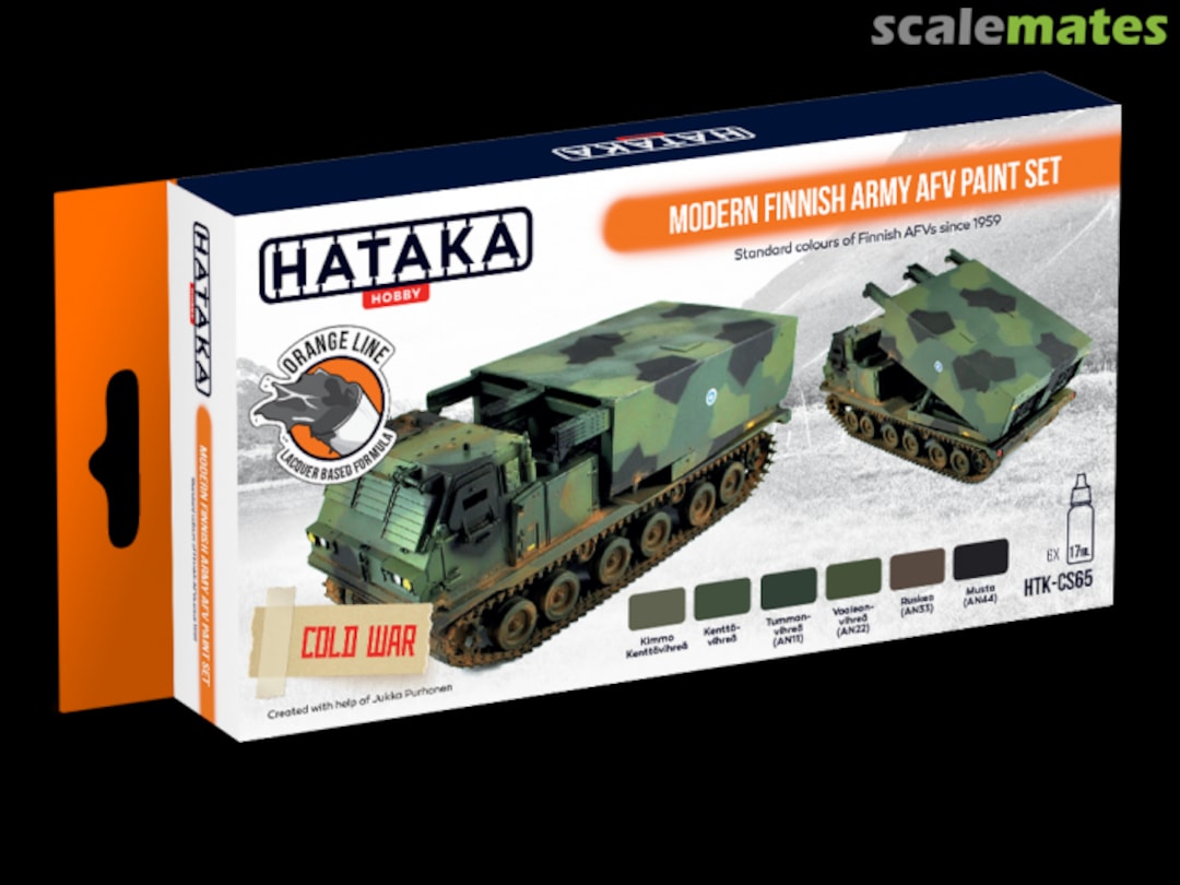 Boxart Modern Finnish Army AFV paint set HTK-CS65 Hataka Hobby Orange Line