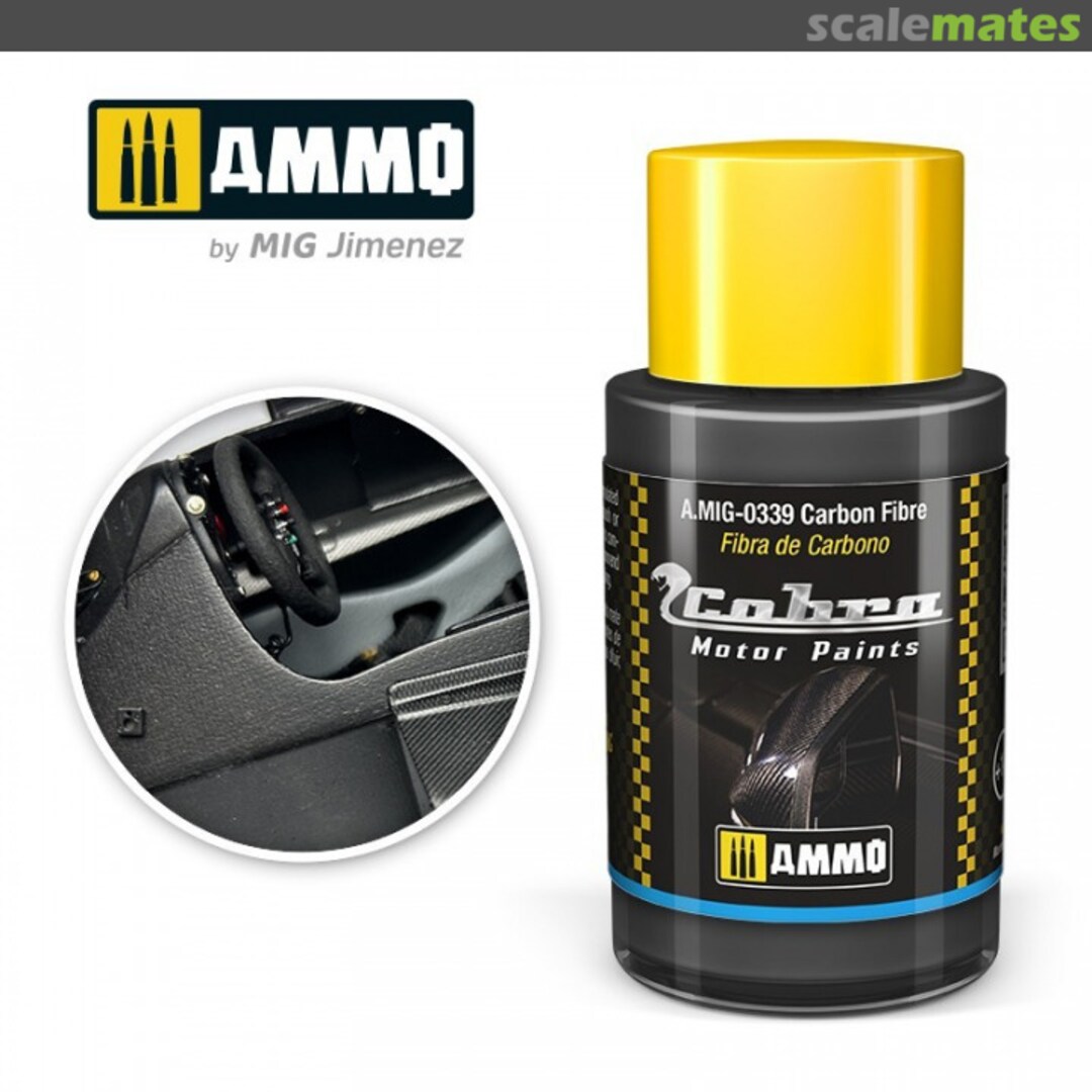 Boxart Cobra Motor Paints - Carbon Fibre A.MIG-0339 Ammo by Mig Jimenez