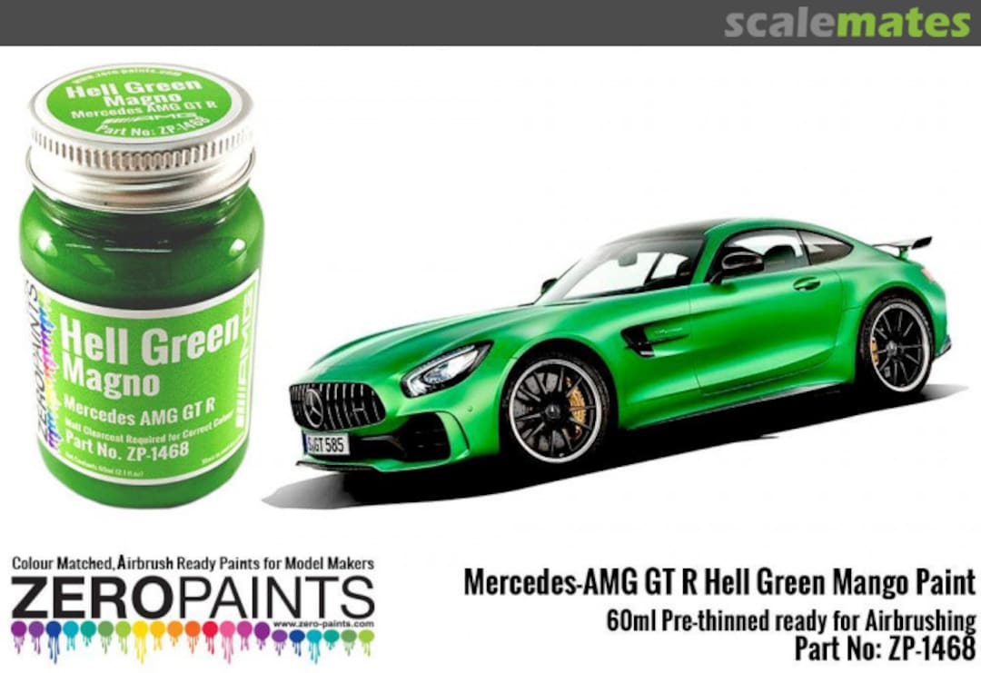Boxart Mercedes AMG GT R Hell Green Magno  Zero Paints