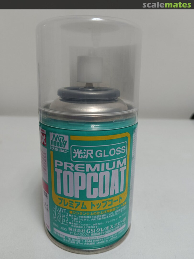 Boxart Gloss Premium Topcoat  B601:600 Mr. Aqueous Hobby Color