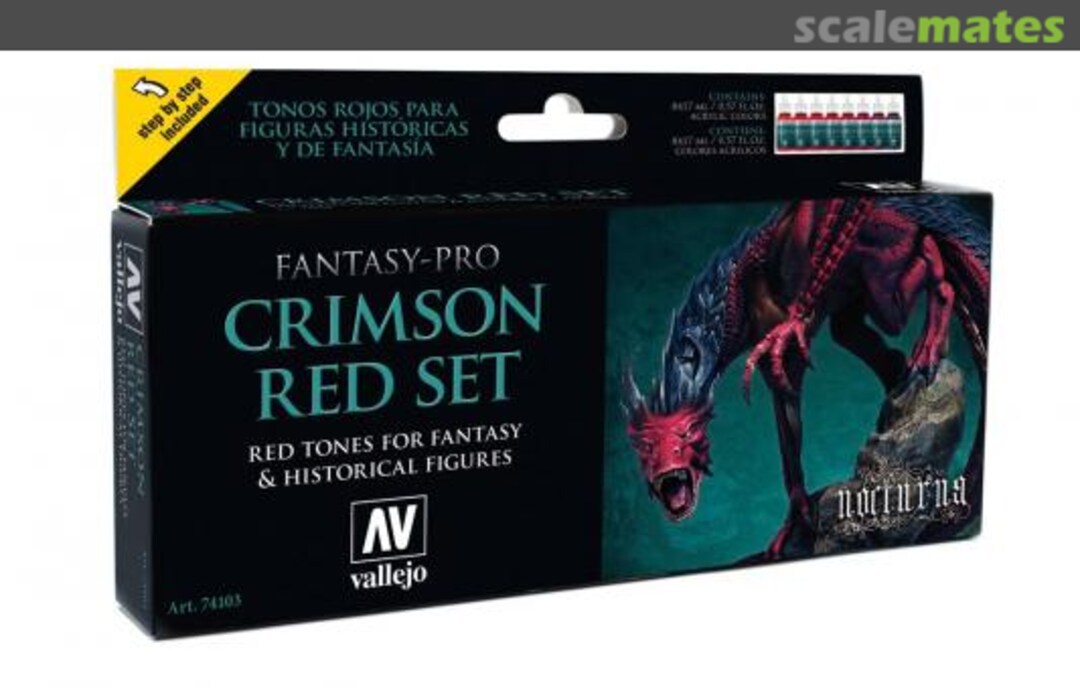Boxart CRIMSON RED SET 74.103 Vallejo Fantasy Pro
