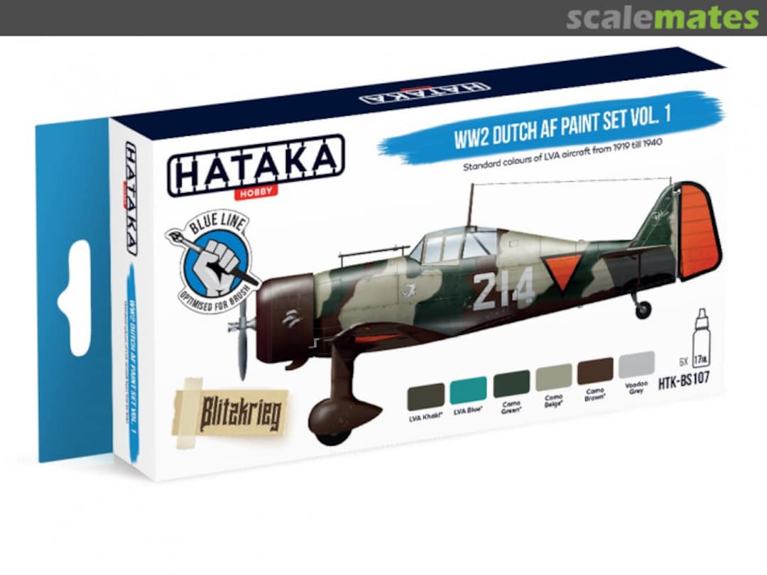 Boxart WW2 DUTCH AF PAINT SET VOL. 1 HTK-BS107 Hataka Hobby Blue Line