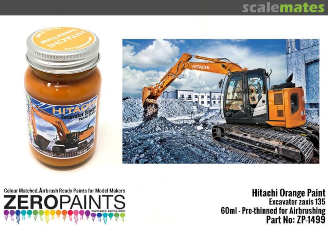 Boxart Hitachi Orange Excavator Colour  Zero Paints