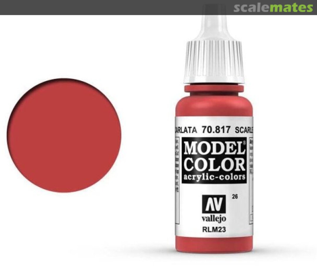 Boxart Scarlet - RLM 23 70.817, 817, Pos. 26 Vallejo Model Color