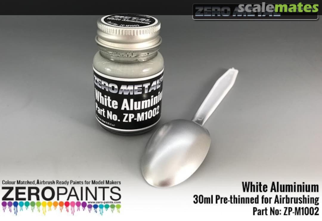 Boxart White Aluminium Paint - 30ml - Zero Metal Finishes  Zero Paints