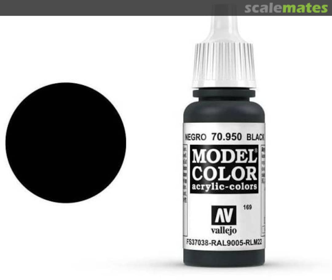 Boxart Black  - FS37038 - RAL9005 - RLM22 70.950, 950, Pos. 169 Vallejo Model Color