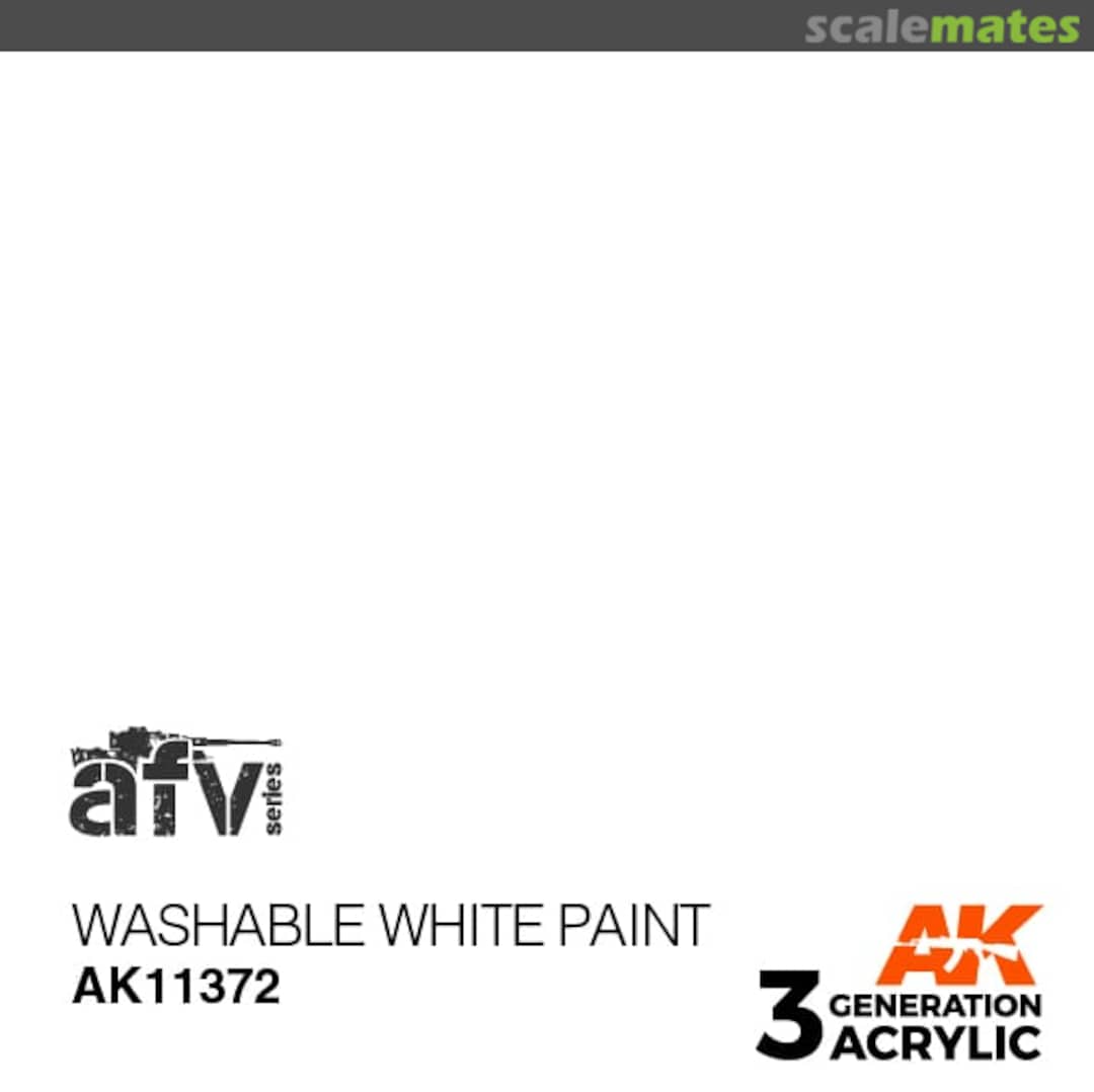 Boxart Washable White Paint  AK 3rd Generation - AFV