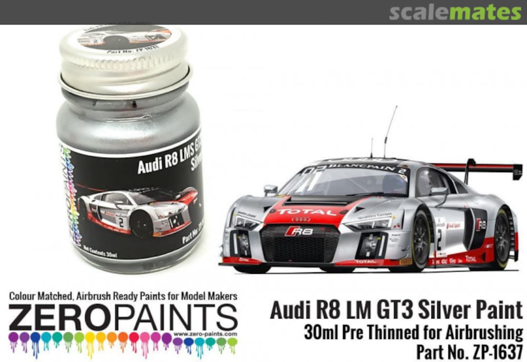 Boxart Audi R8 LM GT3 Silver  Zero Paints