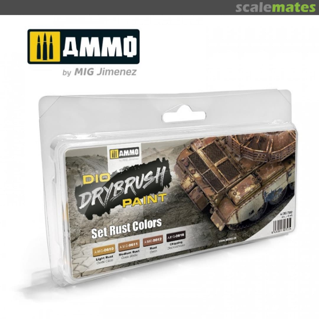 Boxart  DRYBRUSH Set Rust Colors A.MIG-7302 Ammo by Mig Jimenez