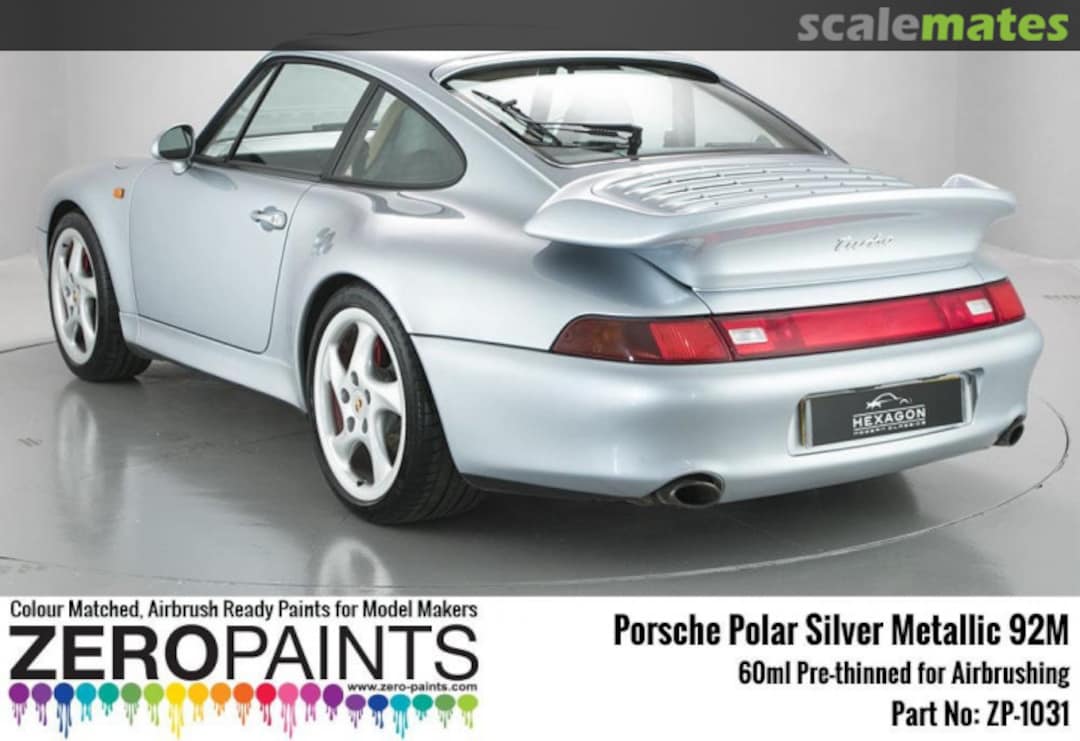 Boxart Porsche Paints 60ml - ZP-1031 Polar Silver Metallic 92M  Zero Paints