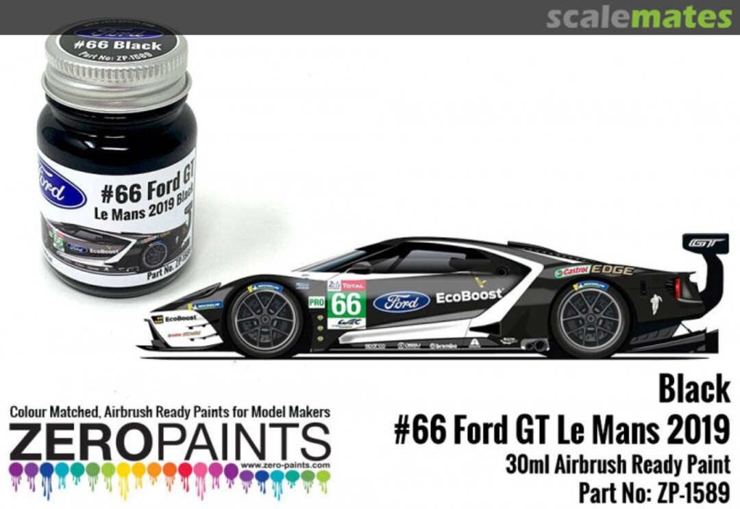 Boxart #66 Ford GT Le Mans Black  Zero Paints