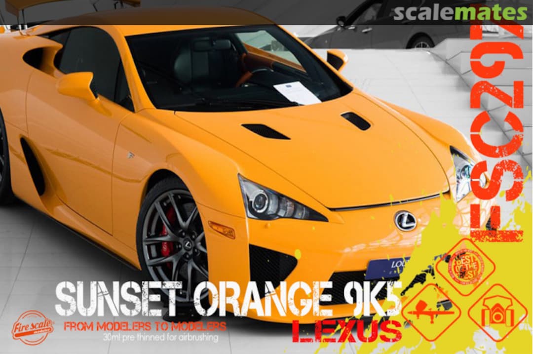 Boxart Sunset Orange 9K5 Lexus  Fire Scale Colors