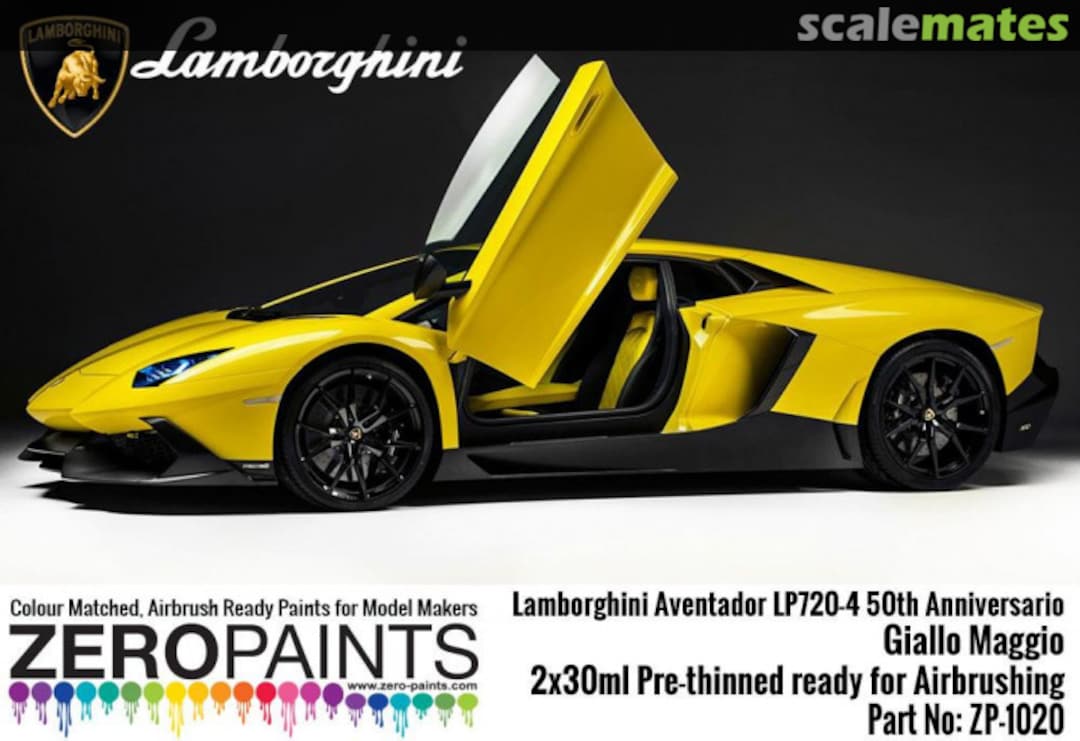 Boxart Lamborghini Aventador LP720-4 50th Anniv 50° Giallo Maggio  Zero Paints