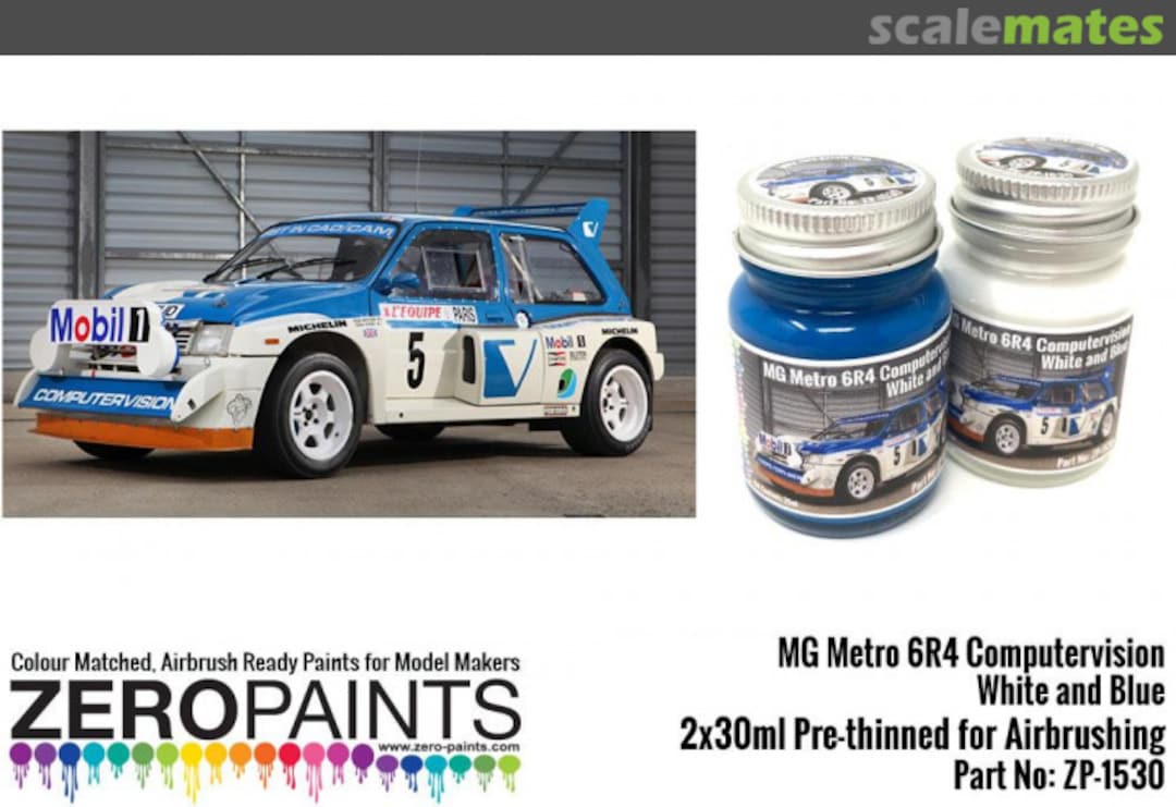 Boxart MG Metro 6R4 Computervision - White and Blue  Zero Paints