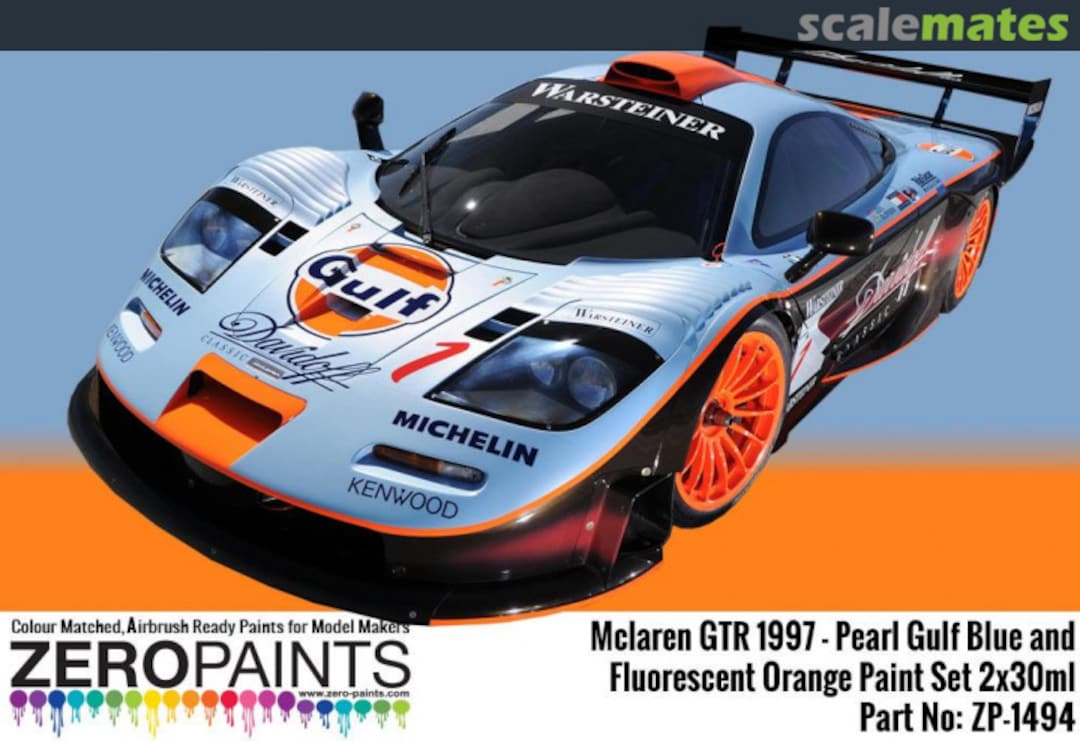 Boxart Mclaren F1 GTR 1997 - Pearl Gulf Blue and Fluorescent Orange  Zero Paints
