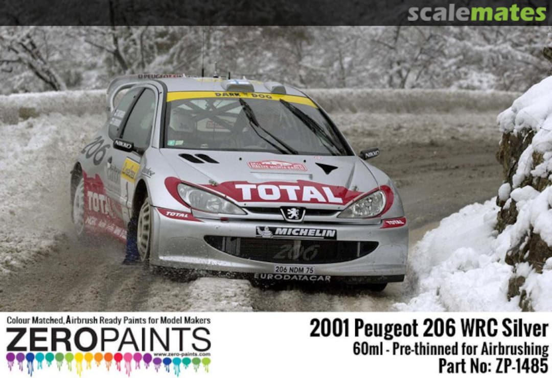 Boxart Peugeot 206 WRC 2001 'Platinum Silver'  Zero Paints