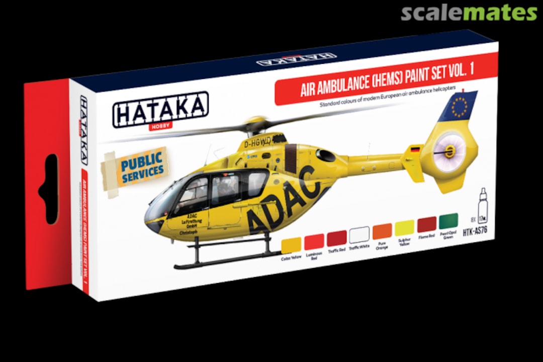 Boxart Air Ambulance (HEMS) paint vol. 1 HTK-AS76 Hataka Hobby Red Line