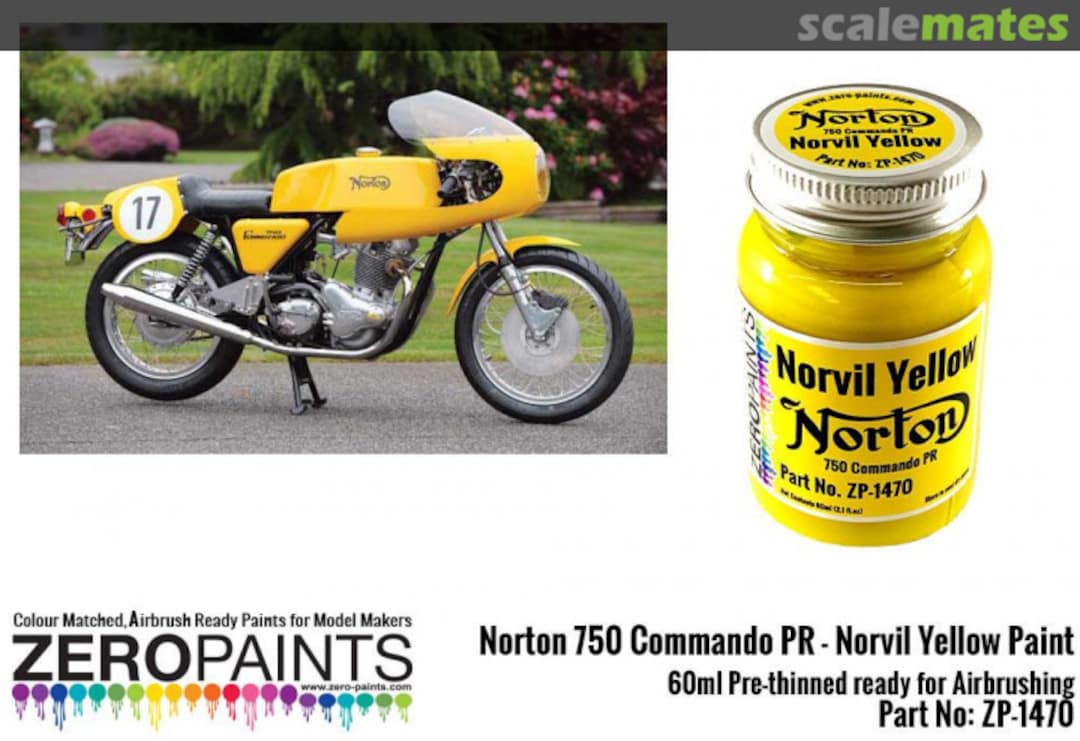 Boxart Norton 750 Commando PR - Norvil Yellow  Zero Paints