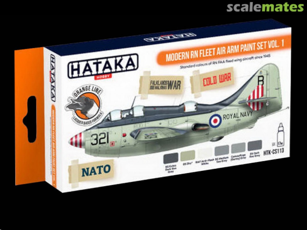 Boxart Modern RN Fleet Air Arm paint set vol. 1  Hataka Hobby Orange Line