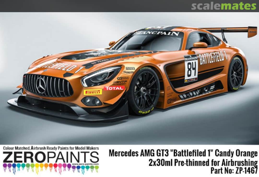 Boxart Mercedes AMG GT3 "Battlefield 1" Candy Orange  Zero Paints