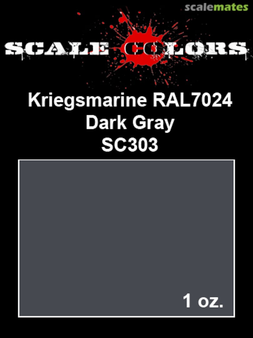 Boxart RAL 7024 Kriegsmarine Dark Gray SC303 Scale Colors