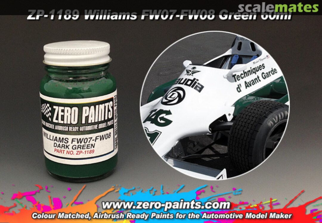 Boxart Williams FW07 - FW08 Green  Zero Paints