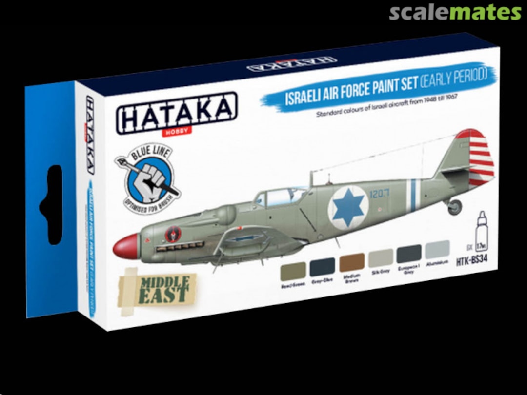 Boxart Israeli Air Force Paint Set (Early Period)  Hataka Hobby Orange Line