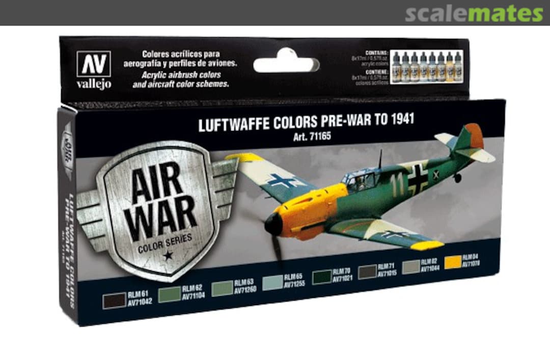 Boxart Luftwaffe colors Pre-war to 1941 71.165 Vallejo Model Air