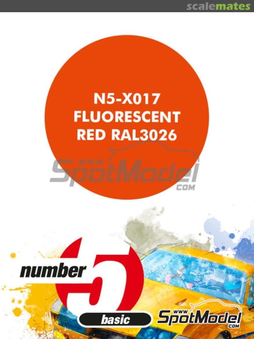 Boxart Fluorescent Red RAL 3026  Number Five