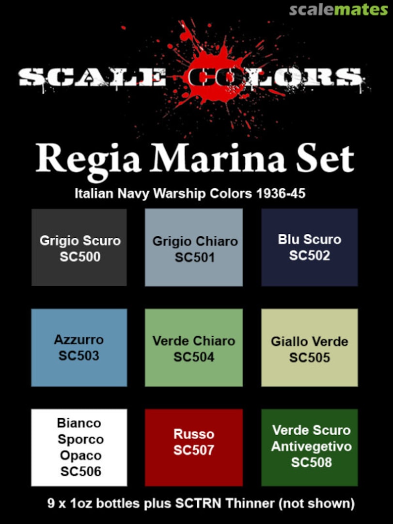 Boxart Regia Marina Paint Set (1936-1945)  Scale Colors