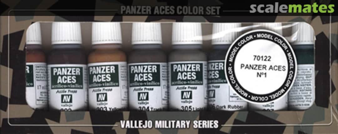 Boxart Panzer Aces Set #1 - Rust, Tracks, Rubber. 70.122 Vallejo Panzer Aces