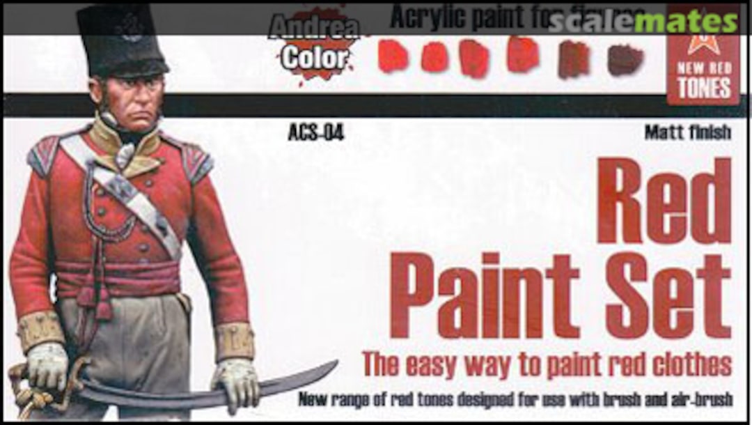 Boxart Red Paint Set (6x17ml) ACS-004 Andrea Color