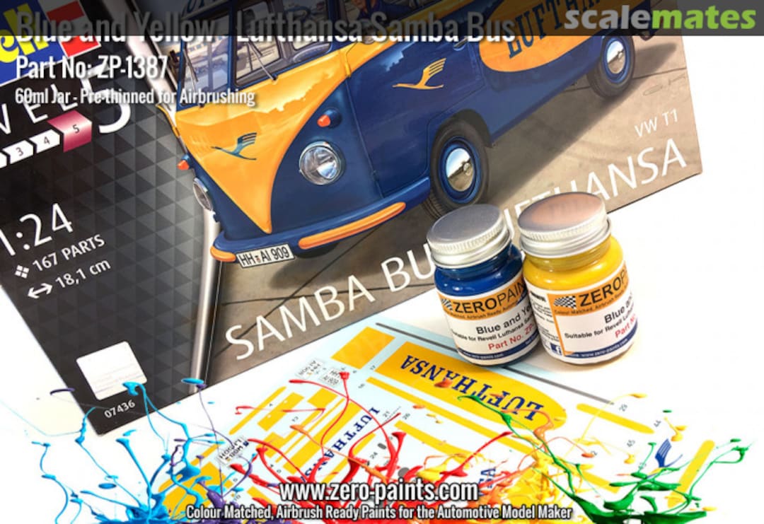 Boxart Lufthasa Samba Bus - Blue and Yellow Paint Set  Zero Paints