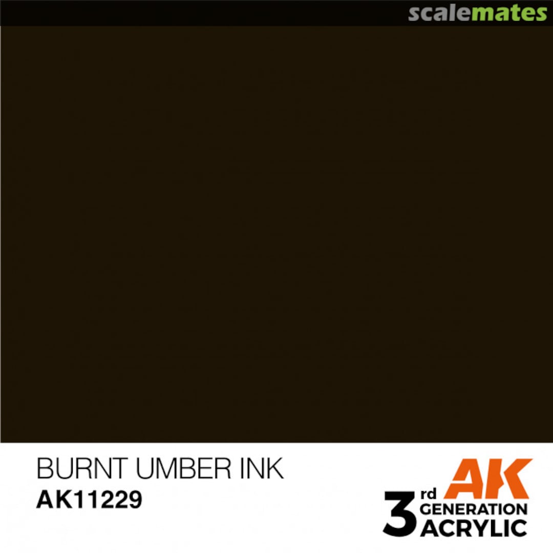 Boxart Burnt Umber - Ink  AK 3rd Generation - General