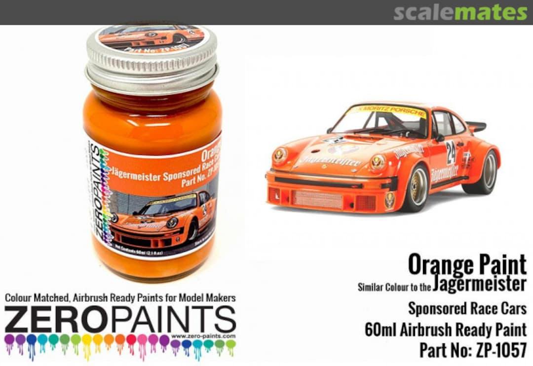 Boxart Jägermeister Orange for sponsored Race Cars  Zero Paints