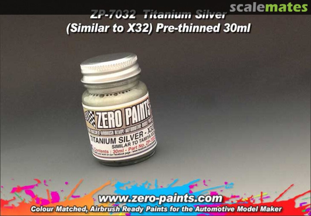Boxart Titanium Silver - Similar to Tamiya X32  Zero Paints