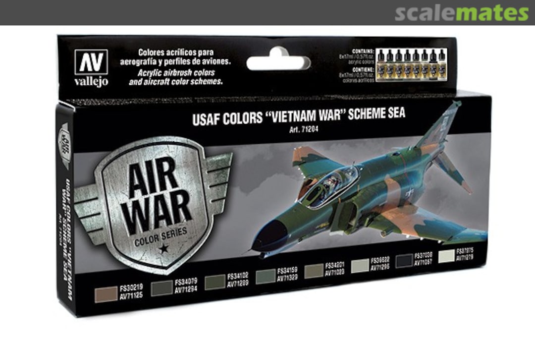 Boxart USAF Colors “Vietnam War” Scheme SEA 71.204 Vallejo Model Air