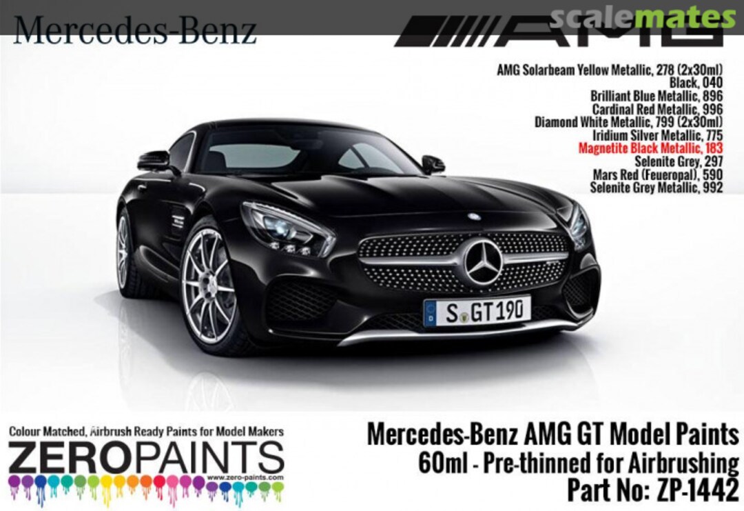 Boxart Mercedes-AMG GT Magnetite Black Metallic (183)  Zero Paints
