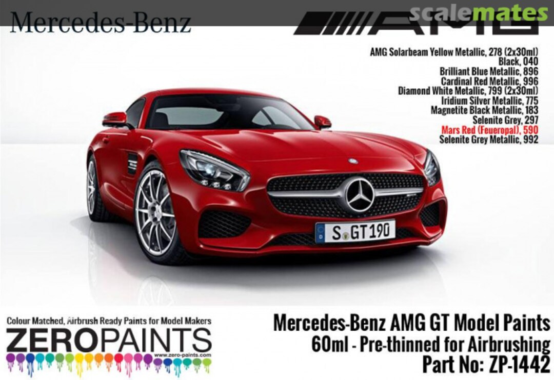 Boxart Mercedes-AMG GT Mars Red (Feueropal) (590)  Zero Paints