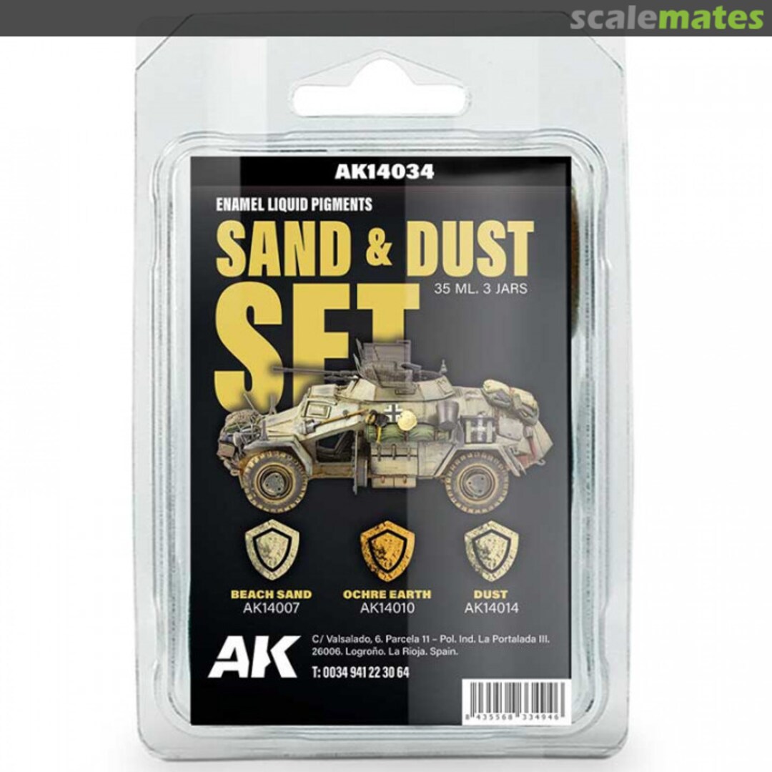 Boxart Sand & Dust Set – Liquid Pigment  AK Interactive