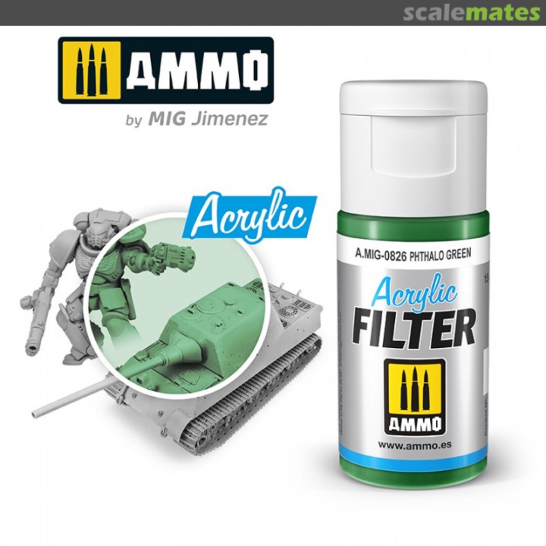 Boxart ACRYLIC FILTER Phthalo Green  Ammo by Mig Jimenez