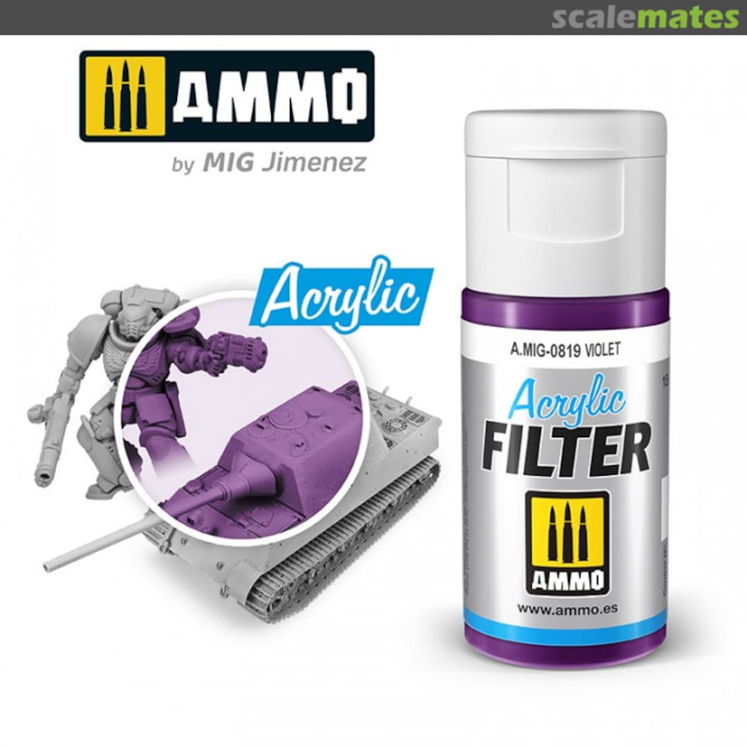 Boxart ACRYLIC FILTER Violet  Ammo by Mig Jimenez