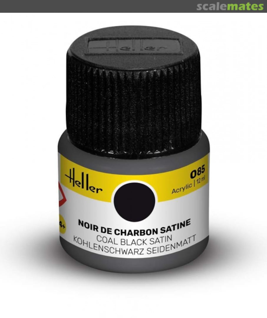 Boxart Noir de charbon satine (Satin Coal Black) 9085 Heller Acrylic