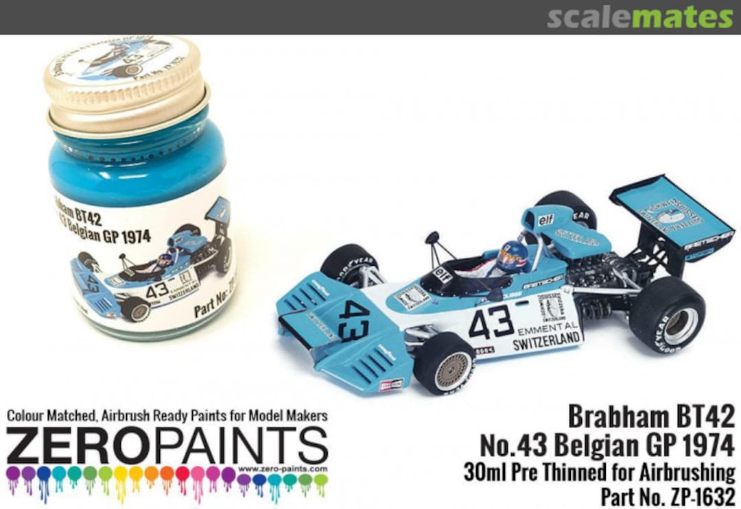Boxart Brabham BT42 Blue Turquoise  Zero Paints