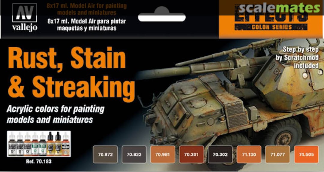 Boxart Rust, Stain & Streaking 70.183 Vallejo Model Color