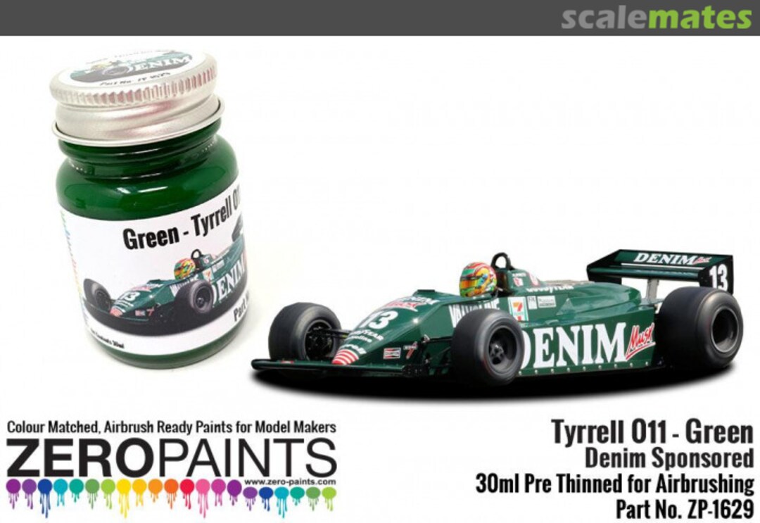 Boxart Tyrrell 011 Green Paint Denim Sponsored  Zero Paints