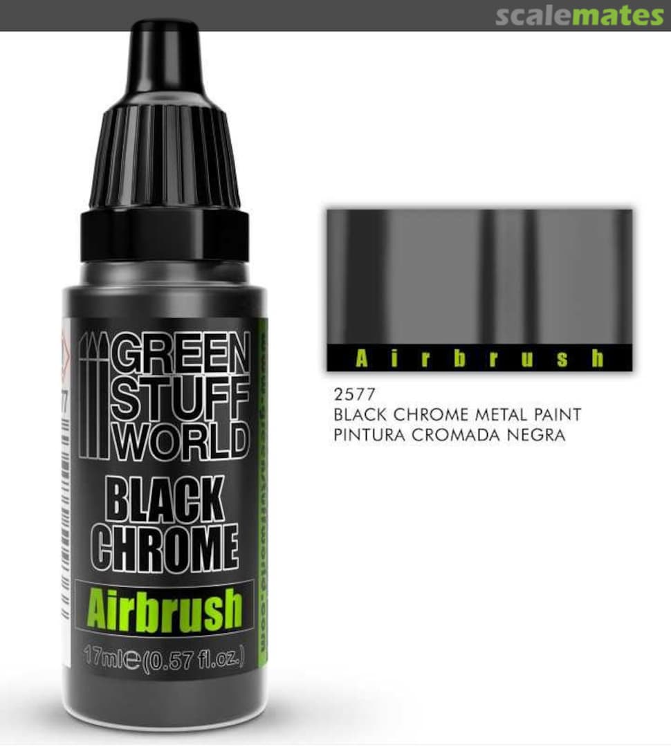 Boxart Black Chrome Paint Airbrush 2577 Green Stuff World