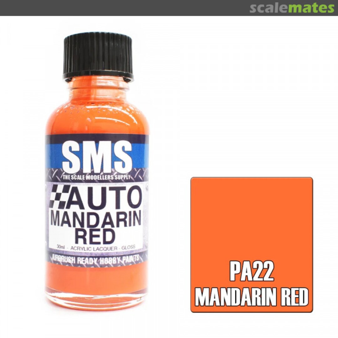 Boxart Auto Colour MANDARIN RED PA22 SMS