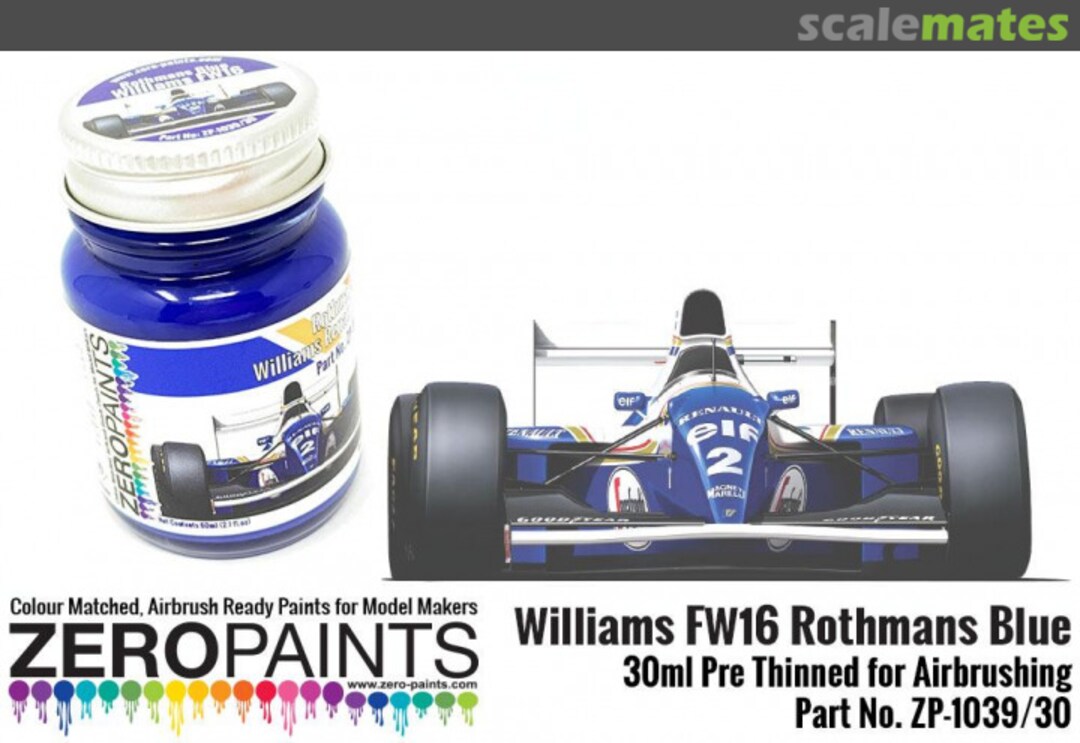 Boxart Williams FW16 Rothmans Blue ZP-1039/30 Zero Paints