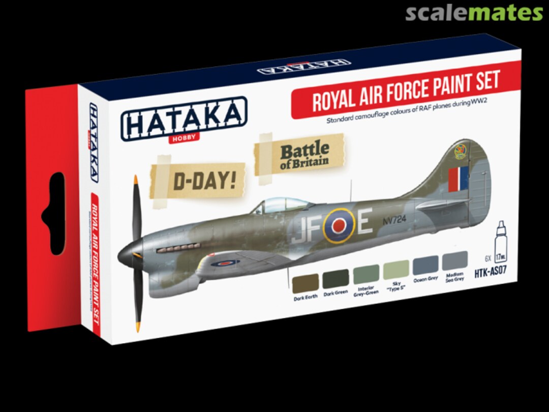 Boxart Hataka Royal Air Force Paint Set HTK-AS07 Hataka Hobby Red Line